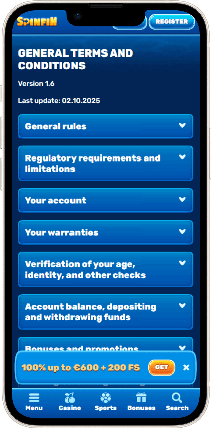 Spinfin Casino Security & Licensing